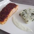 Saumon au chorizo, riz aux épinards, sauce au[...]