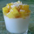 Verrines de noix de coco et mangue sans lactose