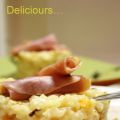 Risotto aux petits légumes et jambon cru