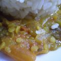 Curry d'aubergine aux lentilles corail