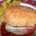 Hamburger à la tomate et frites au four