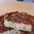 Quiche aux fanes de carottes et truite