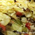 Cigares au chou étagés façon lasagne