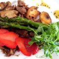 Salade tiède de confit de joues de porc,[...]