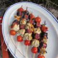 Brochettes de poulet au chorizo