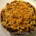 Gâteau sans oeuf à l'orange, abricots et amandes