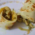 Crêpes farcies aux champignons et dinde