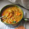 Soupe de lentilles corail à l'indienne