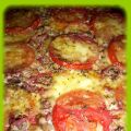 Pizza, poitrines, champignons, tomates et[...]