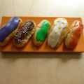 Minis éclairs multicolores