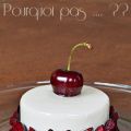 Entremets amandes / cerises  -  touche d'amarena