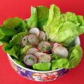 Salade verte et radis à la ciboulette