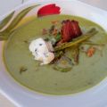 Velouté de petits pois et asperges vertes et sa[...]