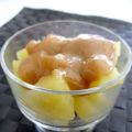 Pomme vapeur et coulis banane-dattes
