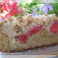 Gâteau crumble aux fraises et vanille