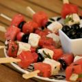 Pastèque à la grecque en brochettes