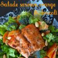 Salade saumon, orange et brocoli