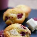 Petits muffins framboises chocolat blanc