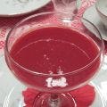 Chilled raspberry soup