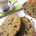 Cake au thé matcha et aux cranberries