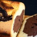 Gâteau marbré au cacao