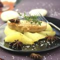 Foie gras poêlé aux poires épicées