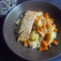 Semoule, légumes et saumon façon couscous[...]