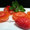Fraises en gelée d'orange.