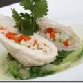 Paupiette de dine farcie aux légumes, pak choï[...]
