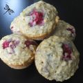 Muffins framboises, citron, menthe