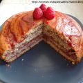 Gâteau à la figue et à la framboise