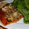 Pizza poulet - champignons - bleu d