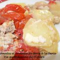 Tomates et pommes de terre à la farce