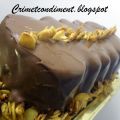 Bûche choco-noisette, coeur de nutella