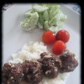 Brochettes de boulettes de boeuf érable et ail