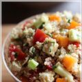 ~Salade de quinoa avec amandes, feta et légumes~