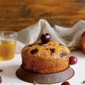 Cake aux pistaches et aux cerises sans gluten