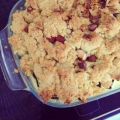 Crumble de courgettes, brousse et amandes