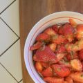 {Dessert} Salade de fraises au pesto sucré!