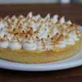 Tarte au citron, crème de noisette et meringue