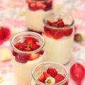 Crème yaourt au chocolat blanc et fruits rouges
