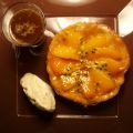 Tartelette tatin aux mangues, sirop parfumé