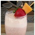 Lait frappé aux fraises et cantaloup