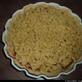 Tarte crumble aux abricots et framboises