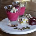 Verrines de mousse de betterave à la fourme[...]