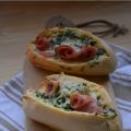 Egg boats au jambon