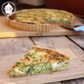 Tarte courgette, feta et petits pois