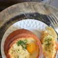 Petits pains garnis d'oeufs cocotte