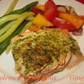 Saumon au pesto à la ciboulette
