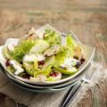 Salade de pommes, chèvre et champignons